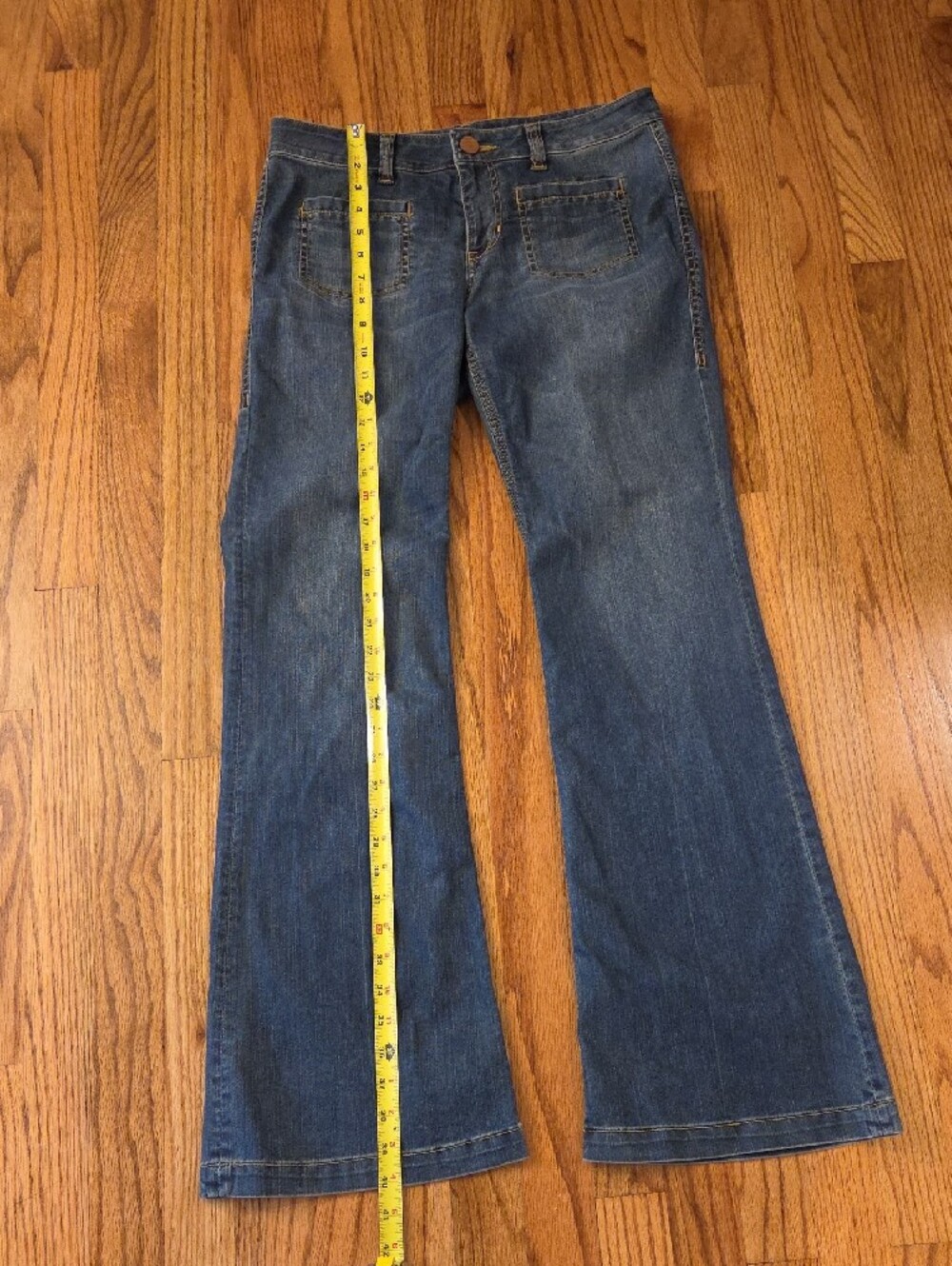 CAbi Dark Blue Flare Jeans Size: 6